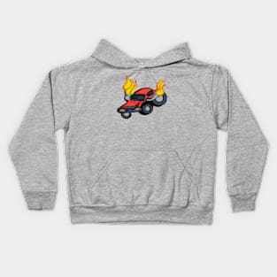 Flaming Car Kids Hoodie